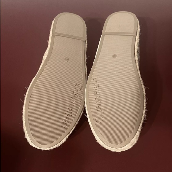 Calvin Klein CK Monogram Espadrilles Round Toe Canvas Shoes - Picture 3 of 6